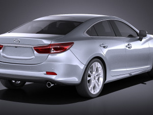 Mazda 6 Sedan 2015 vray 3D Модель