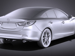 Mazda 6 Sedan 2015 vray 3D Модель