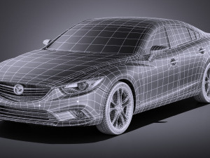 Mazda 6 Sedan 2015 vray 3D Модель