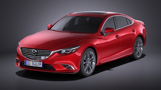 Mazda 6 Sedan 2016 vray 3D Model .c4d .max .obj .3ds .fbx .stl .blend