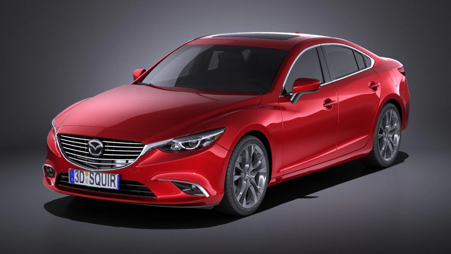 Mazda 6 Sedan 2016 vray 3D Model .c4d .max .obj .3ds .fbx .stl .blend 
