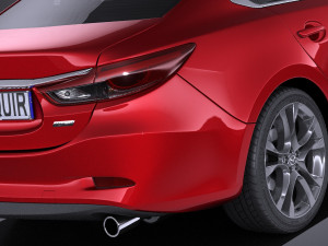 Mazda 6 Sedan 2016 vray 3D Model