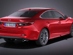 Mazda 6 Sedan 2016 vray 3D Model