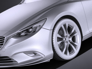 Mazda 6 Sedan 2016 vray 3D Model