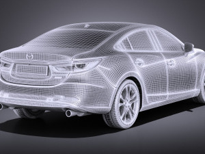 Mazda 6 Sedan 2016 vray 3D Model