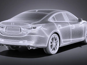Mazda 6 Sedan 2016 vray 3D Model