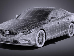 Mazda 6 Sedan 2016 vray 3D Model