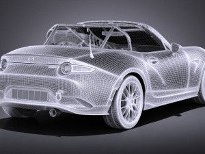 Mazda MX-5 2016 Cup Race Car vray 3Dモデル