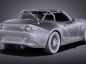 Mazda MX-5 2016 Cup Race Car vray 3Dモデル