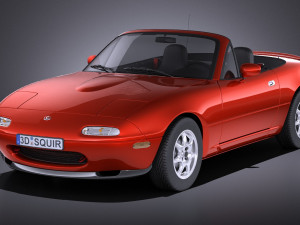 Mazda MX-5 Miata 1989-1997 vray 3D Model