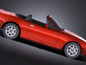 Mazda MX-5 Miata 1989-1997 vray 3D Model