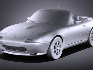 Mazda MX-5 Miata 1989-1997 vray 3D Model