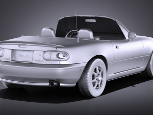 Mazda MX-5 Miata 1989-1997 vray 3D Model