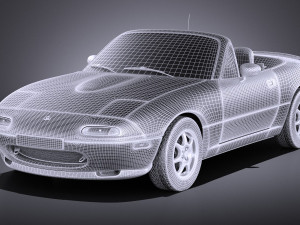 Mazda MX-5 Miata 1989-1997 vray 3D Model