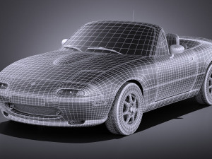 Mazda MX-5 Miata 1989-1997 vray 3D Model