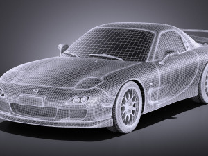 Mazda RX-7 1998-2002 vray 3D Model