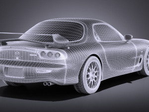 Mazda RX-7 1998-2002 vray 3D Model