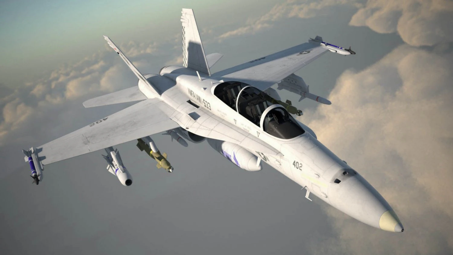 Mcdonnell Douglas FA-18 Hornet 3D Model .c4d .max .obj .3ds .fbx .stl .blend 