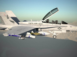 Mcdonnell Douglas FA-18 Hornet 3D 모델