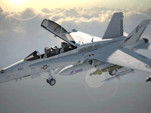 Mcdonnell Douglas FA-18 Hornet 3D Model