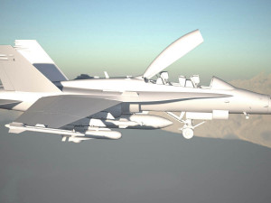 Mcdonnell Douglas FA-18 Hornet 3D 모델