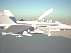Mcdonnell Douglas FA-18 Hornet 3D Model