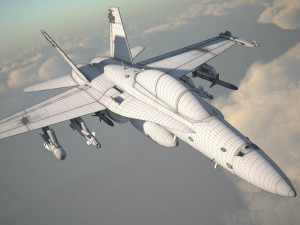 Mcdonnell Douglas FA-18 Hornet 3D 모델