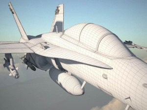 Mcdonnell Douglas FA-18 Hornet 3D 모델