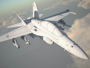Mcdonnell Douglas FA-18 Hornet 3D 모델