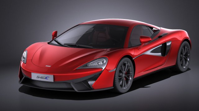 Mclaren 540C Coupe 2017 vray 3D Модель .c4d .max .obj .3ds .fbx .stl .blend