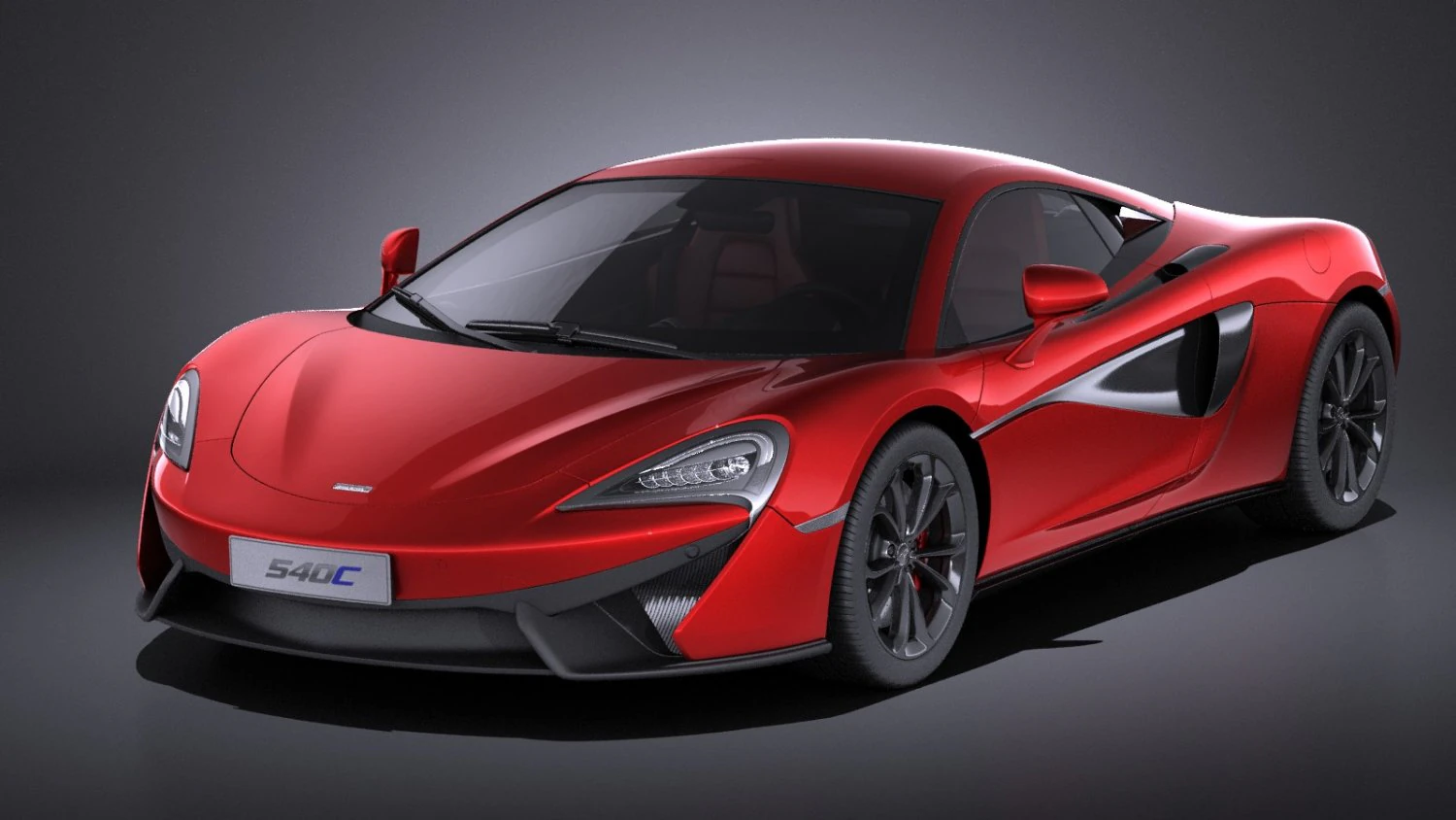 Mclaren 540C Coupe 2017 vray 3D Model .c4d .max .obj .3ds .fbx .stl .blend 