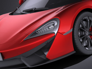 Mclaren 540C Coupe 2017 vray 3D Модель