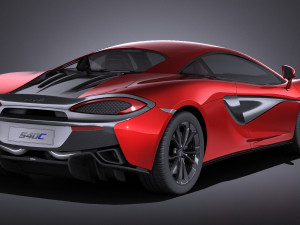 Mclaren 540C Coupe 2017 vray 3D Модель