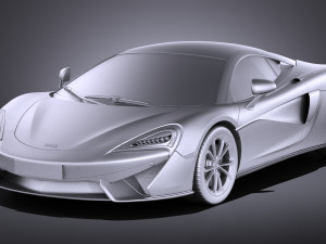 Mclaren 540C Coupe 2017 vray 3D Модель