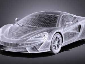 Mclaren 540C Coupe 2017 vray 3D Модель