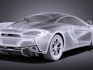 Mclaren 540C Coupe 2017 vray 3D Модель