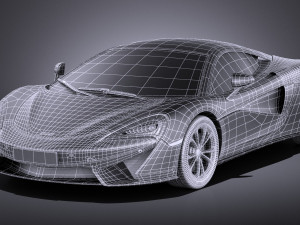 Mclaren 540C Coupe 2017 vray 3D Модель