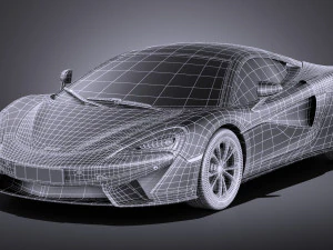 Mclaren 540C Coupe 2017 vray 3D Model