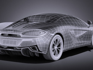 Mclaren 540C Coupe 2017 vray 3D Модель