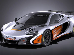 Mclaren 650S Sprint 2017 vray 3D Модель