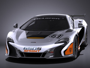 Mclaren 650S Sprint 2017 vray Modelo 3D