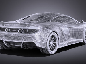 Mclaren 675LT 2017 vray 3D Model