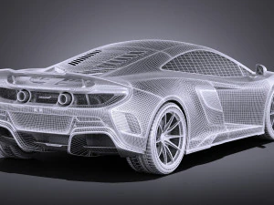 Mclaren 675LT 2017 vray 3D Model