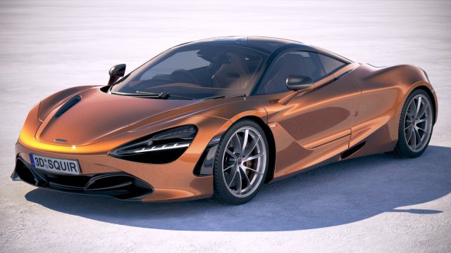 Mclaren 720S 2018 3D Модель .c4d .max .obj .3ds .fbx .stl .blend 
