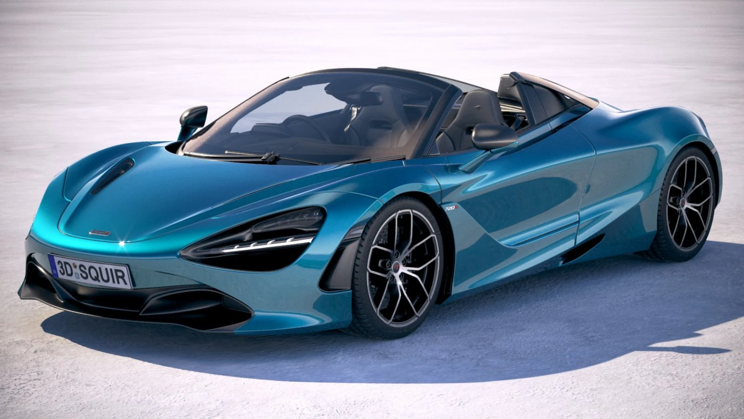 Mclaren 720S Spider 2019 3D Model .c4d .max .obj .3ds .fbx .stl .blend