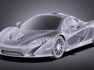 Mclaren P1 2016 vray Modello 3D