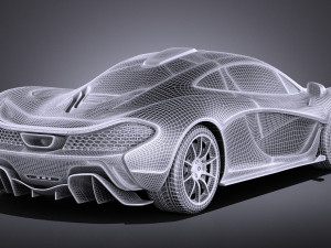 Mclaren P1 2016 vray Modello 3D