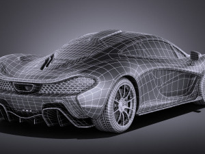 Mclaren P1 2016 vray Modello 3D