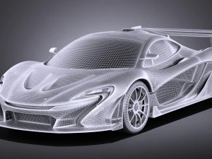 Mclaren P1 GTR Concept 2016 vray 3D Model