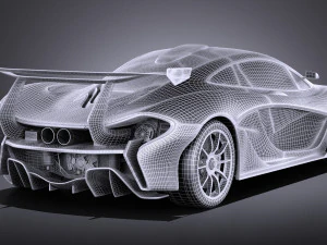 Mclaren P1 GTR Concept 2016 vray 3D Model